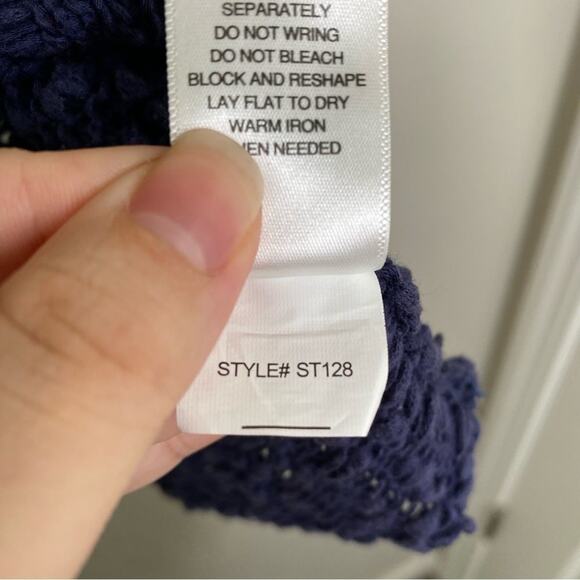 Michael Stars Purple Loose Knit 100% Cotton Scoop Neck Sweater XS - Picture 8 of 12